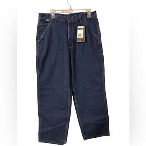 Carhartt Fire Resistant‎ Signature Denim Dungaree CAT 2 Size 34/30 NWT